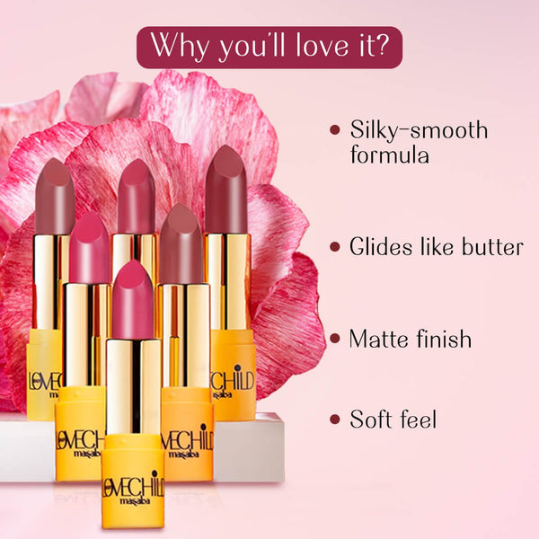 Lovechild Masaba - Rani Core Luxe Matte Lipstick Pink Iris