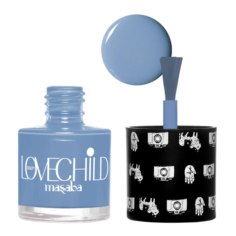 LoveChild Masaba -  Adaa | Breathable Slate Grey Glossy Nail Paint, 8ml