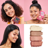 LoveChild Masaba - Chandni | Shimmery Face Highlighter Palettes, 11.2gm