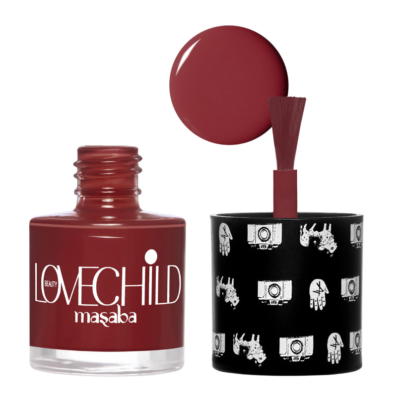LoveChild Masaba -  Dil | Breathable Blood Red Glossy Nail Paint, 8ml