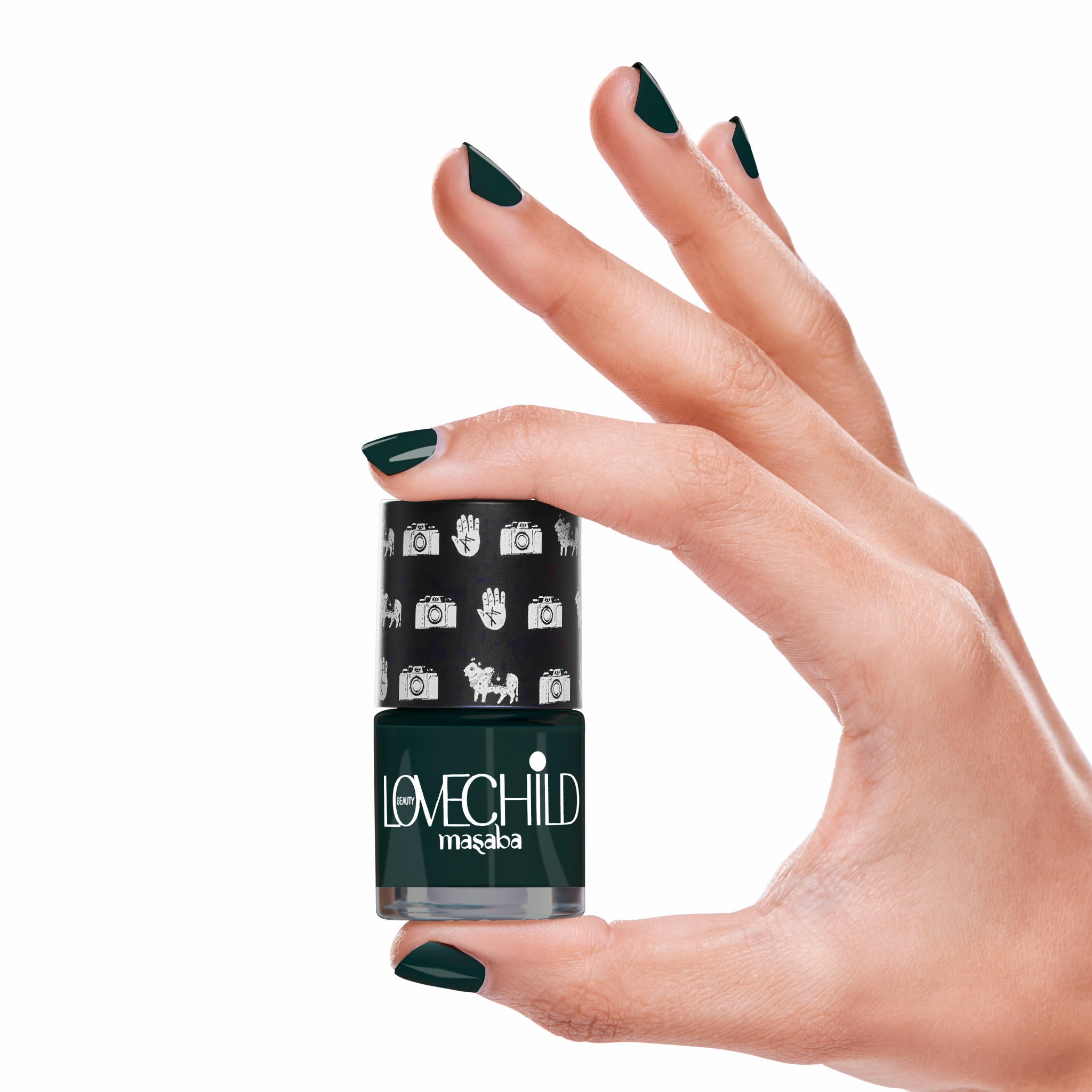 LoveChild Masaba -  Disco | Breathable Bottle Green Glossy Nail Paint, 8ml