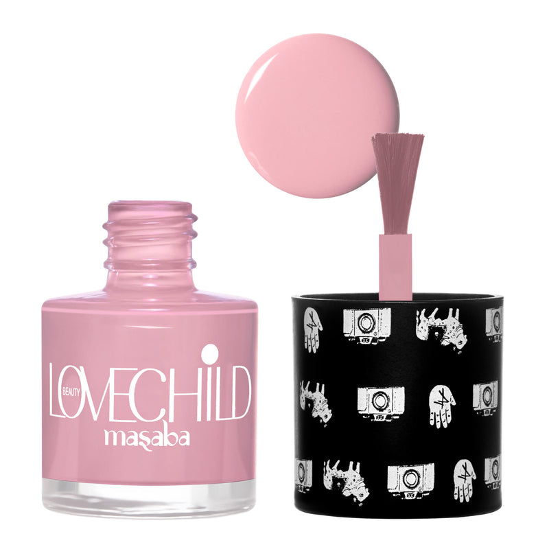 LoveChild Masaba -  Gulaab-ish | Breathable Baby Pink Glossy Nail Paint, 8ml