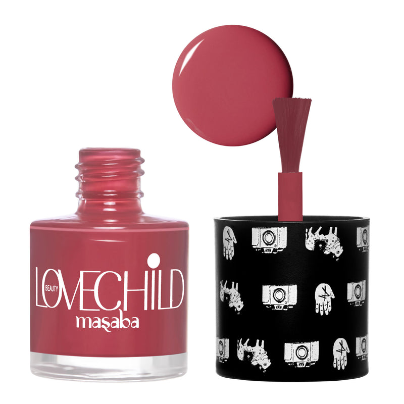 LoveChild Masaba -  Kismat | Breathable Mauve Pink Glossy Nail Paint, 8ml