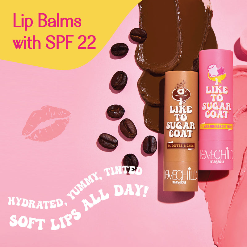 LoveChild Masaba -  Coffee & Cake | Hydrating, Tinted & Scented Lip Balm with SPF22, 4.5g