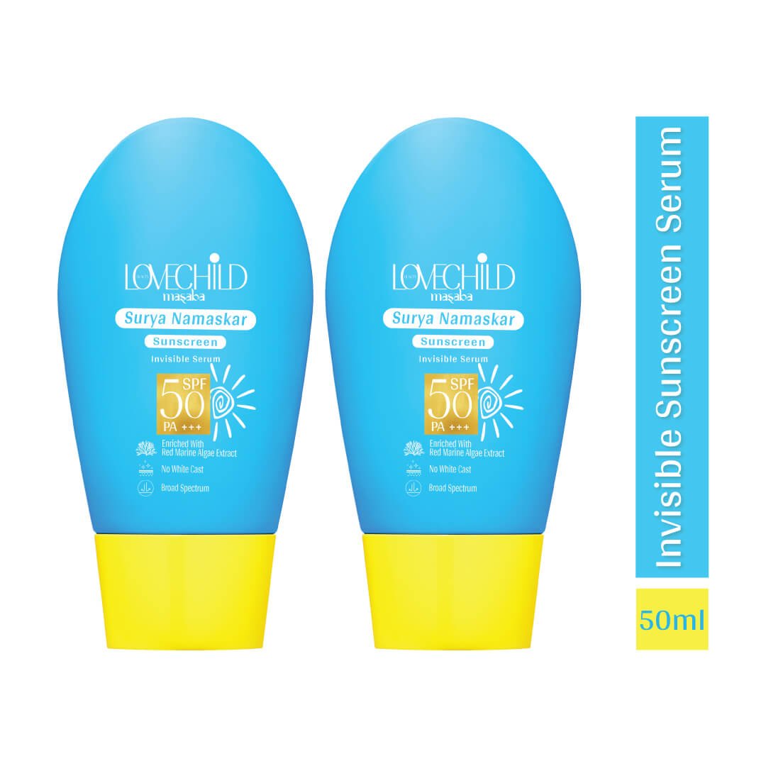 LoveChild Masaba - Surya Namaskar SPF 50 PA+++ Invisible Sunscreen Serum (Pack of 2)