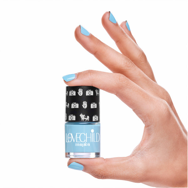 LoveChild Masaba -  Tip Tip | Breathable Powder Blue Glossy Nail Paint, 8ml
