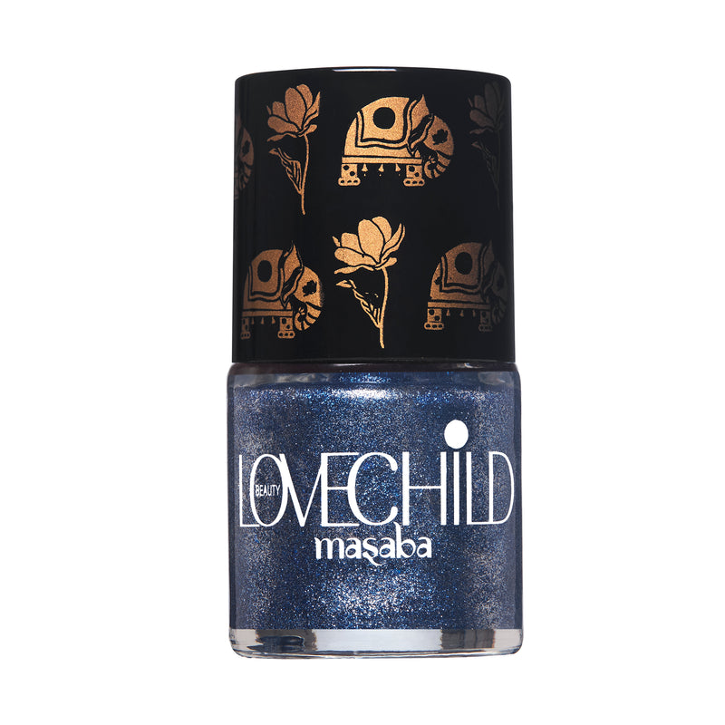 LoveChild Masaba - Bijlee | Blue Shimmer Nail Paint, 8ml