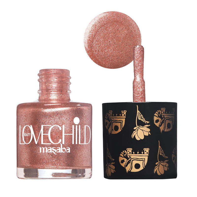 LoveChild Masaba - Bride Tribe | Rose Gold Shimmer Nail Paint, 8ml